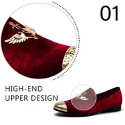 JITAI Mens Dress Tuxedo Shoes for Men Slip-on Loafers Red Size 10