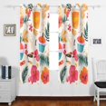 thumbnail image 2 of Birds Floral Flowers Leaves Drink Blackout Curtain Panels 63x55in Drapes Privacy Assured for Living room Bedroom Bathroom 2 panels set, 2 of 5