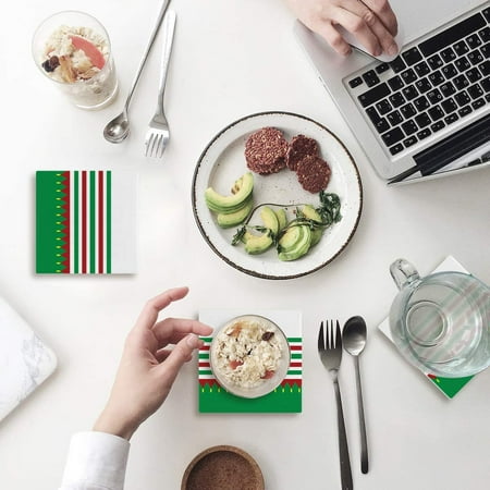 

FMSHPON Merry Christmas Set of 8 Coaster for Drinks Absorbent Ceramic Stone Coasters Cup Mat with Cork Base for Home Kitchen Room Coffee Table Bar Decor