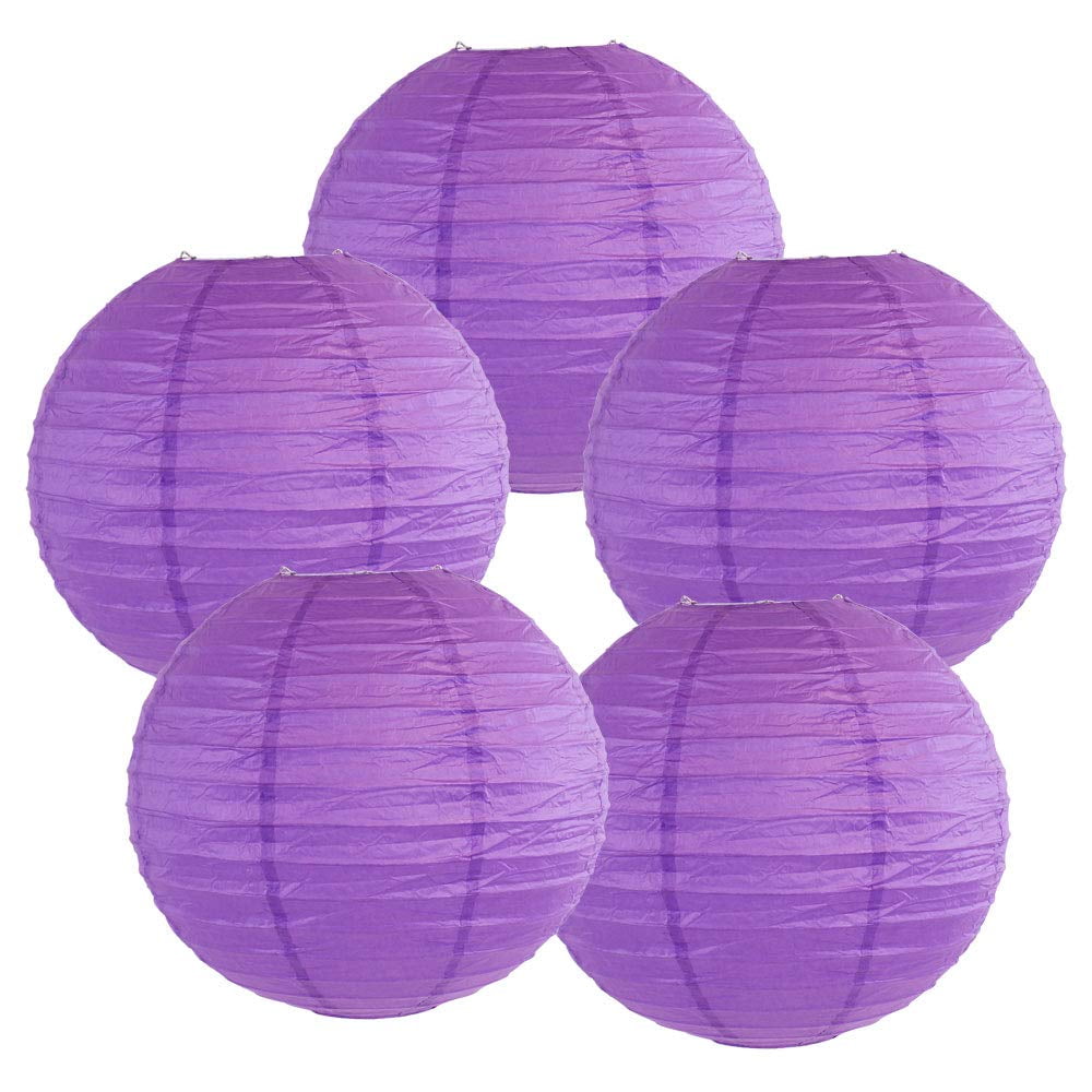 Just Artifacts 16Inch Royal Purple Chinese Japanese Paper Lanterns