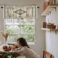 thumbnail image 6 of Boho Green Beige Kitchen Valances for Windows 42x12 Inch Kitchen Curtains Valances Rod Pocket Ethnic Southwestern Retro Geometric Bathroom Window Valances for Window Treatment Decor, 6 of 6