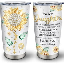 Daughter Gift from Mom/Dad Tumblers 20oz - Gifts for Daughter from Mother/Father Coffee Mug - To My Daughter Cup - Christmas Mothers Day Birthday Gift Ideas for Daughter - Gift for Adult Daughter