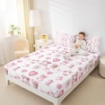 thumbnail image 4 of Castle Fairy Boys Girls Cute Ribbon Bow Queen Sheet Sets,Cartoon Love Heart Bed Set, 4 of 7