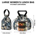 thumbnail image 5 of Pioneer Flower Floral Print Pattern Drawstring Lunch Bag Women - Drawstring Lunch Bag Insulated for Work Office - Stain-Resistant Large Lunchbags for Women with Multi-Pockets, 5 of 6