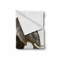 thumbnail image 2 of Animal Soft Flannel Fleece Throw Blanket, Side View Exotic Safari Creature Digital Illustration Print, Cozy Plush for Indoor and Outdoor Use, 70" x 90", Grey, by Ambesonne, 2 of 6