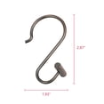 thumbnail image 3 of Utopia Alley Shower Rings Hooks, Shower Curtain Rings Hooks for Bathroom, Rust Resistant Shower Curtain Hooks Rings, Set of 12, Oil Rubbed Bronze, 3 of 10
