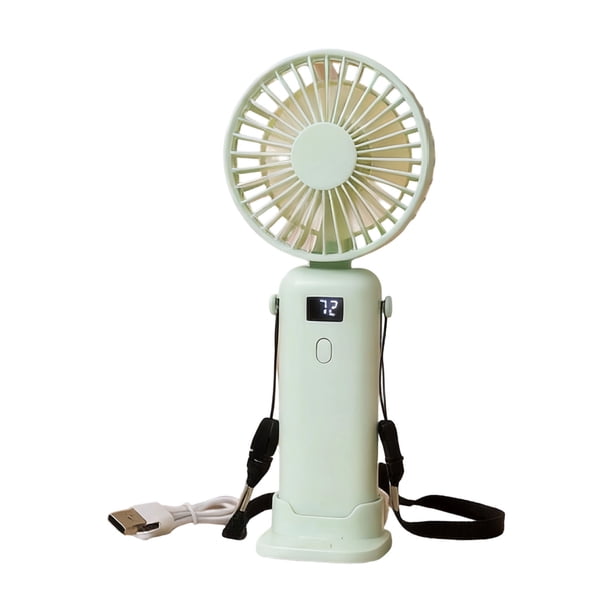 Portable Handheld Fan Rechargeable Mini Fan With Digital Display 3 Speed Small Fan For Travel Office Outdoor