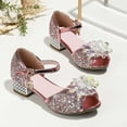 thumbnail image 2 of Zanarzt Little Girls Princess Shoes Girls Toddler/Little Kid Dress Mary Jane Pumps Bow Low Heels Party Wedding Princess Shoes Pink,US 2.5, 2 of 4