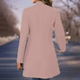 thumbnail image 5 of Fengactive Womens Mid-Long Coat Solid Color Stand Collar Overcoat 2025 Winter Fashion Single Breasted Coats, 5 of 9