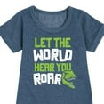 thumbnail image 3 of Instant Message - Dinosaur - Let the World Hear You Roar - Toddler & Youth Girls Fleece Dress, 3 of 6