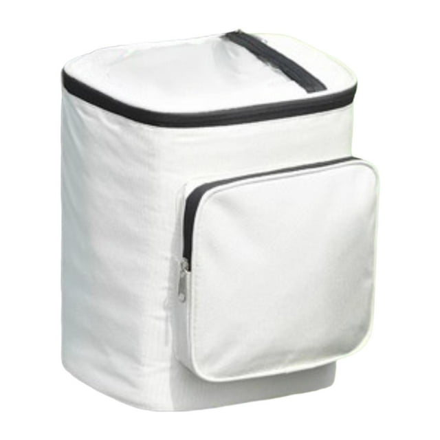 Lipstore Scooter Front Storage Bag 17L Large Capacity Oxford Cloth Motorcycle Hanging Bag Clear Pouch White