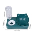 thumbnail image 3 of SHENGXINY Cat Bowl Set - 2 in 1 Stainless Steel Automatic Gravity Water Dispenser, Leakproof Clean Pet Feeder for Small Medium Dogs & Cats Green 9.65x1.97x5.31in, 3 of 6