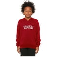 thumbnail image 2 of Daxton Youth Unisex Pullover Cities States Hoodie Mid-Weight Fleece Sweater - Indiana Red White, M, 2 of 3