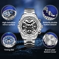 thumbnail image 6 of SKMEI Watches for Men Analog Quartz Chronograph Waterproof Wrist Watch Men's Fashion Business Stainless Steel Watches, 6 of 9