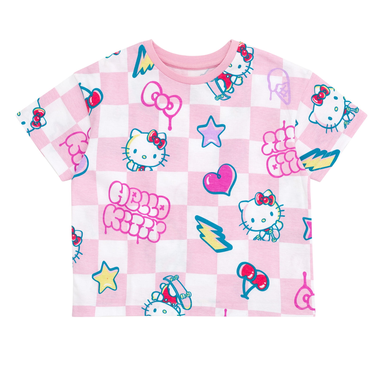 Hello Kitty T-Shirt and Chambray Shorts Outfit Set Little Kid to Big Kid