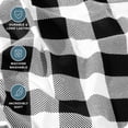 thumbnail image 3 of Bare Home Juego de Sábanas de Lujo Tamaño Queen, 100 % Algodón, de Bolsillo Profundo, 4 Piezas, Cuadros Escoceses, Blanco y Negro, 3 of 7