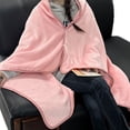 thumbnail image 4 of Billuyoard Chaqueta de manta de regazo a cuadros para personas mayores, chal de lana, Poncho, manta vestible multifunción Suministros térmicos B, 4 of 6