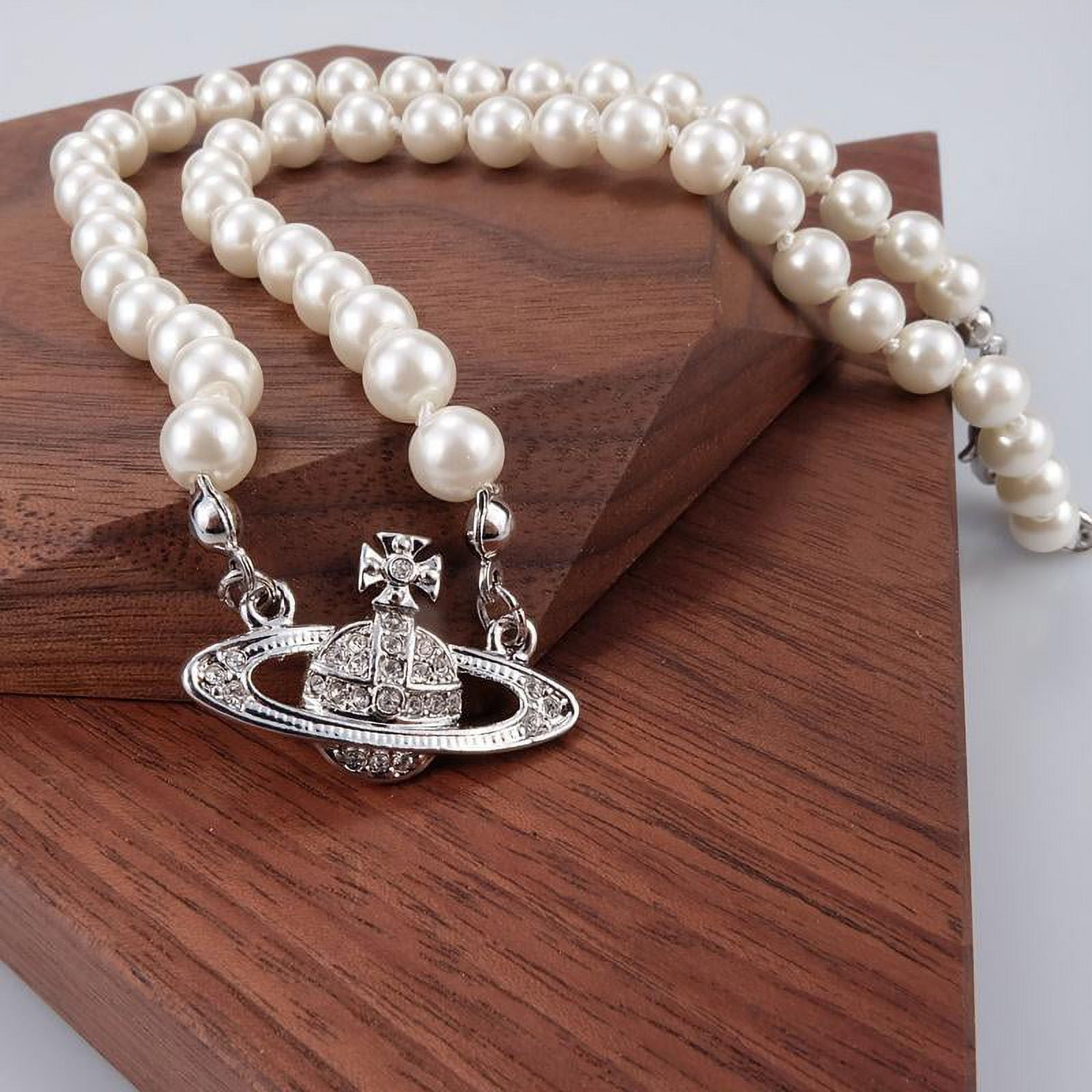 Pearl choker sale with planet