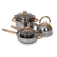 thumbnail image 1 of Bateria de Cocina 11Pzas Acero Inoxidable Tricapa Induccion ColorHome COLORINOX11G, 1 of 5