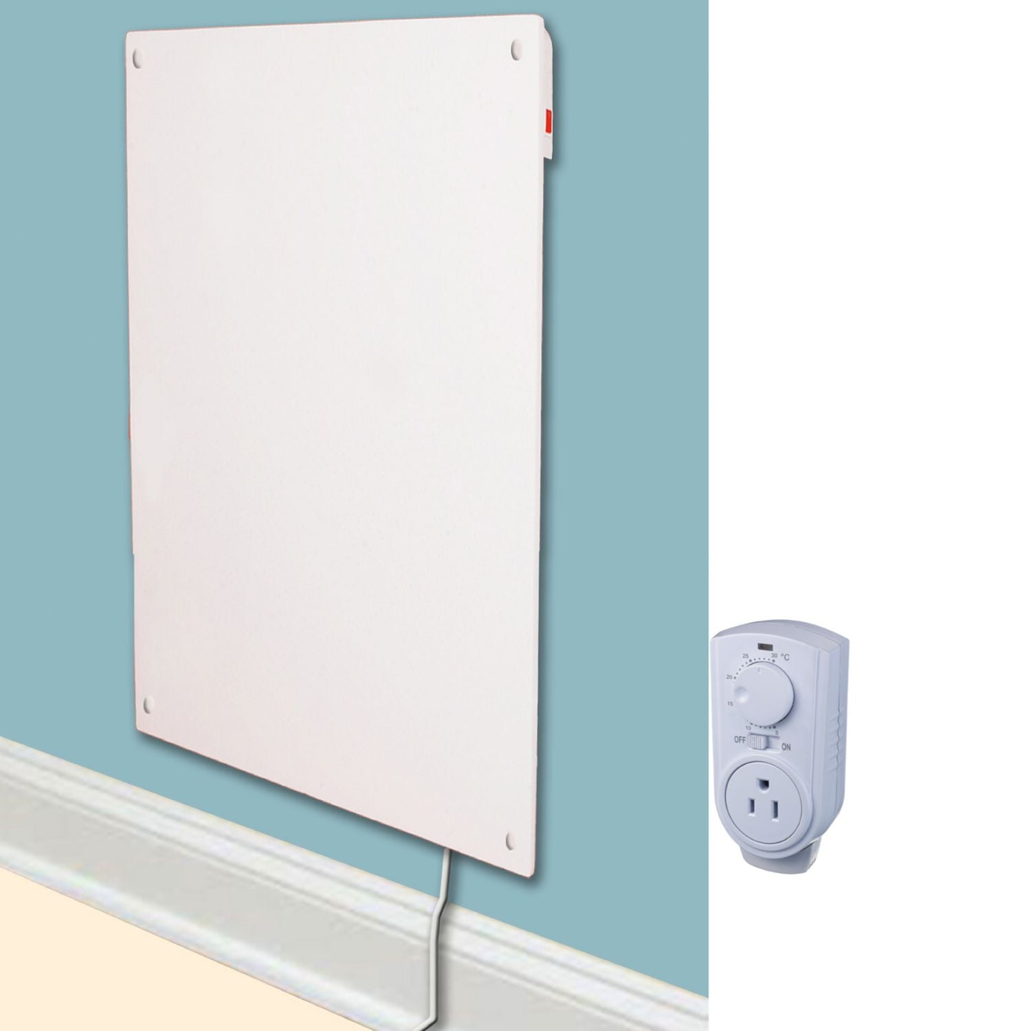 Amaze Heater 600w with Plug-in Thermostat Electric Panel Room Heater