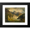 thumbnail image 2 of Aleksander Swieszewski 14x12 Black Modern Framed Museum Art Print Titled - An Alpine Lake (1870), 2 of 5