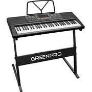 GreenPro 61 Key Portable Electronic Piano Keyboard LED Display with Adjustable Stand and Music Notes Holder