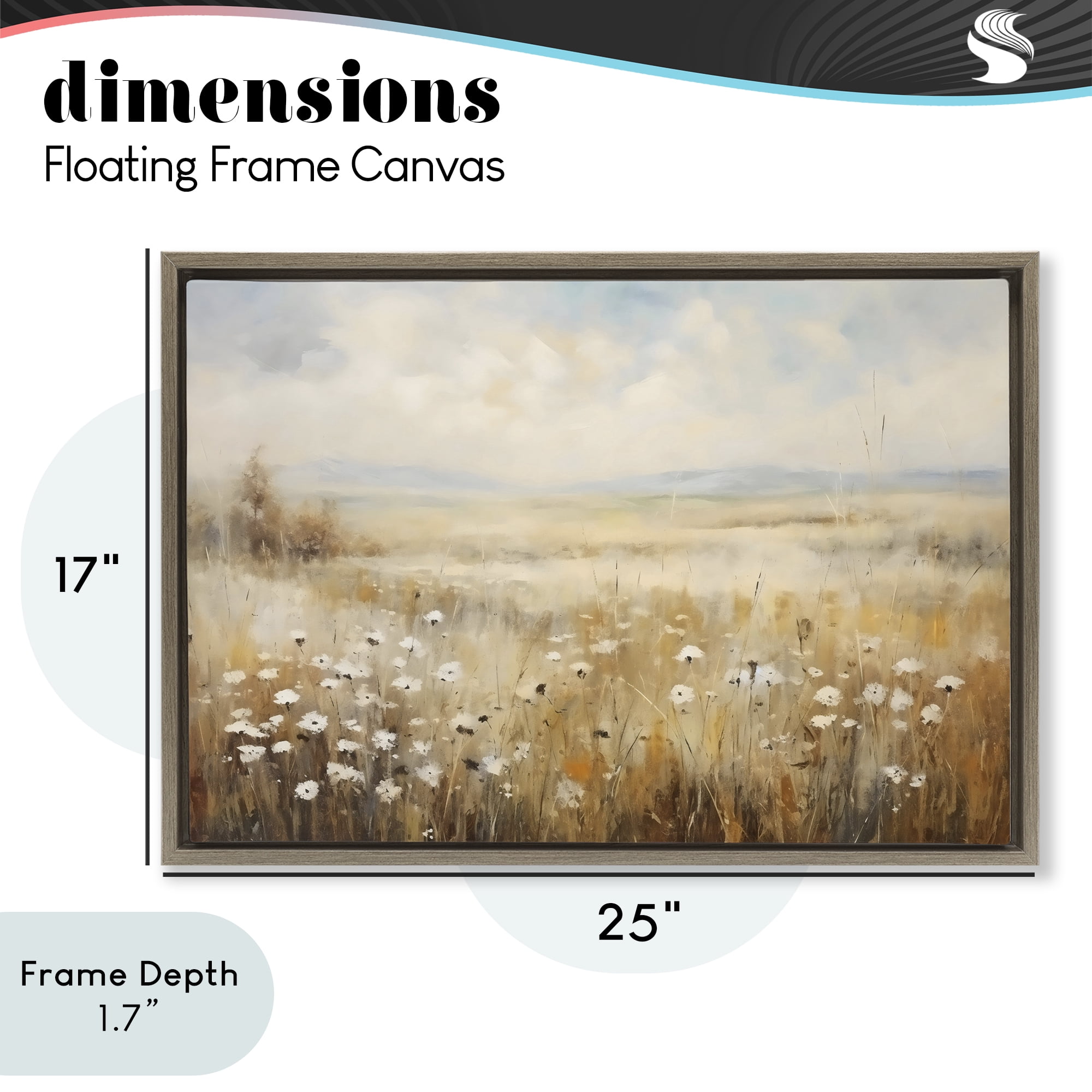 Stupell Industries Neutral Land Calmness Brown Framed Floater Canvas Wall Art, design by Creative Studio