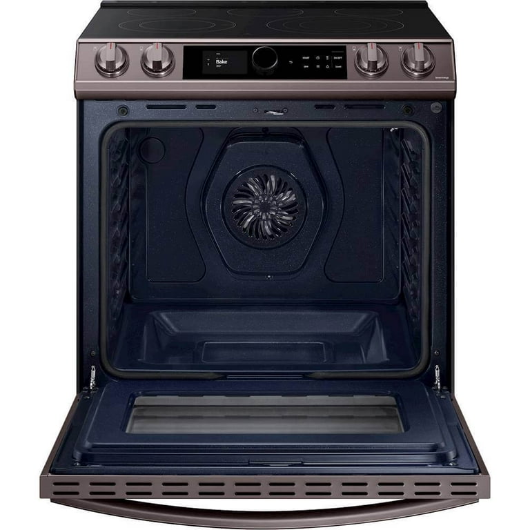 Samsung 6.3 Cu. Ft. Slide-In Dual Fuel Range with Smart Dial in