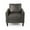 Slate/Black, variant on GDF Studio Marquette Contemporary Microfiber Upholstered Club Chair, Brown and Black