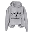 thumbnail image 4 of Oversized Print Sweatshirt with Bat and Moon Graphic Cozy Long Sleeve Pullover for Women's Halloween Party & Daily Wear, 4 of 4
