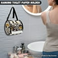 thumbnail image 4 of ZIATUBLE Sunflower Cow Hanging Paper Towel Case Leopard Print Toilet Paper Holder with Adjustable Strap Paper Pouch Storage Kitchen Paper Towel Holder Organizer Decor Accessories, 4 of 7