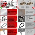 thumbnail image 3 of Ganchos de Techo Sprookber de Acero Inoxidable 304 con Ojo de Placa y Mosquetón, 3 of 7
