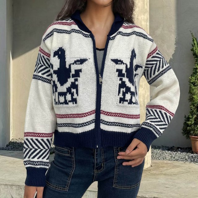 LOVZFMLL Vestes pour Femmes Décontractées Col Rond Poche Couleur Unie Manches Longues Haut Ample Chandail Col Rond pour Femmes