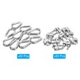 thumbnail image 3 of Uxcell 3/16" Wire Rope Kit, 40 Pack M6 Stainless Steel Thimbles & Clamps for Wire Rope, 3 of 7
