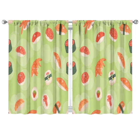 Sushi (65)_27 Curtains-blackout Curtains Bedroom Decor Living Room Darkening Grommet Window Drapes 2 Panels Set 42"x 63"