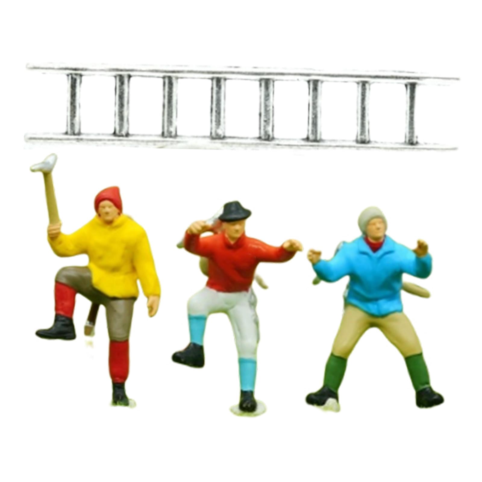 LeeQinersw 3 Pieces 1/64 Miniature Figures Mountain Climbing Ornaments for Collectibles