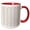 Red/White, variant on 3drose, Chic Mardi Gras Purple, Green, and Image of Gold Fleur De Lis, 11oz Magic Transforming Mug