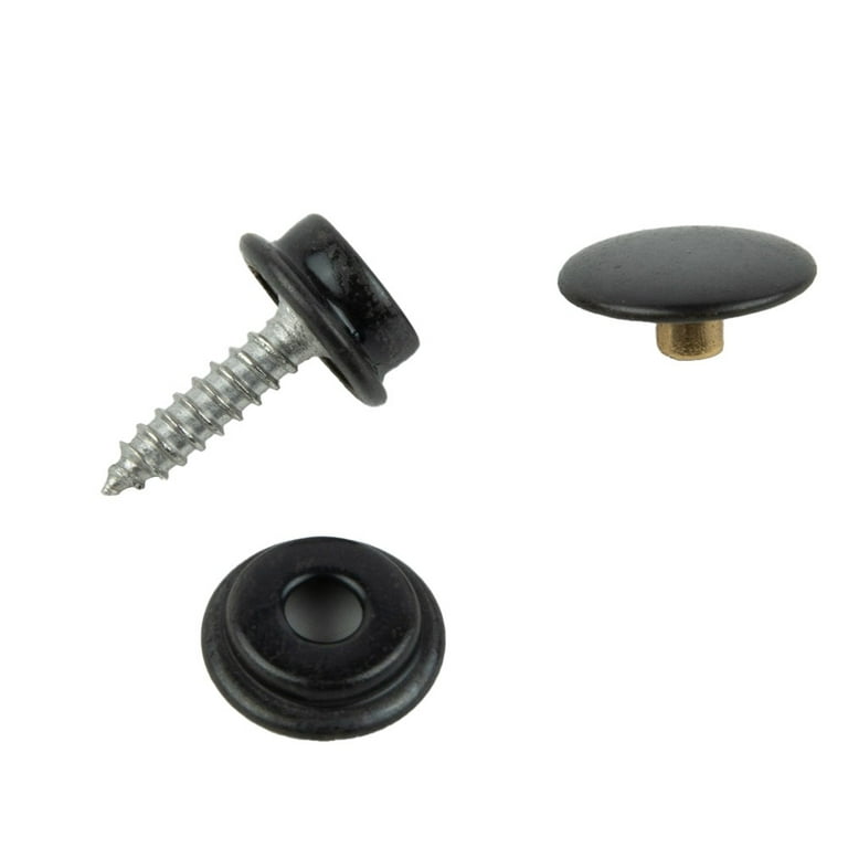 Botron B9865 - Universal Screw-In Snap Kit, 10mm Snaps and Studs, Pack of  20