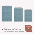 thumbnail image 6 of Chenille Bathroom Rugs Mat 24"x17", Non-Slip Bath Mat for Bathroom Floor & BathTub, Washable Shower Shag Bath Rugs, Soft Fluffy Thick Water Absorbent Microfiber Shower Mat, Aqua Heather, 6 of 6