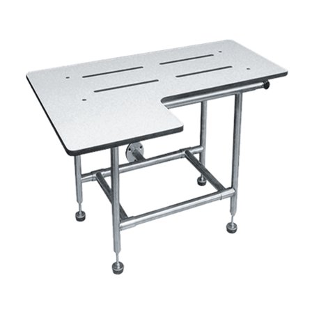 ASI-8202 - Folding Shower Seat - L-Shape, 4 Leg - Solid Phenolic