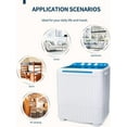 thumbnail image 2 of TABU 17.6lbs Portable Washing Machine,Electric Twin Tub Wash&Spin Combo,Semi-Automatic Washer,Blue, 2 of 7