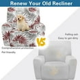 thumbnail image 4 of HELLHERO Tropical Plant Print Lazy Boy Chair Covers Slipcover 4 Piece Recliner Cover 1 Seat Extra Large Fitted Cover for Recliner Chair with Foot Rest, 4 of 8