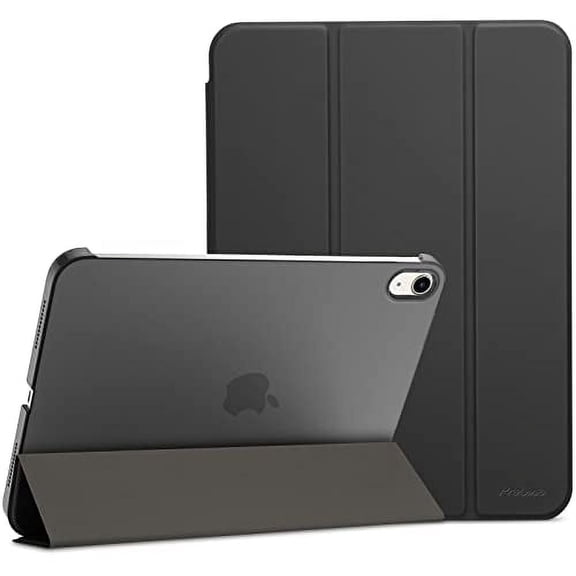 Procase for iPad (A16) 11th Generation 11 Inch 2025/ iPad 10th Generation 10.9 Inch 2022 Case, Slim Smart Cover With Translucent Hard Shell Back, Supports Touch ID, Auto Wake/Sleep -Black