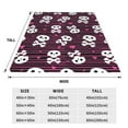thumbnail image 3 of Salouo skull with hearts Print Bed Blankets, Flannel Blanket Comfortable Air Conditioning Blanket Lightweight Blanket for Sofa Bed Travel & Couch-40"x30", 3 of 7