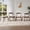 Latte-Beige, variant on Farini Mid-Century Dining Chairs Set of 4, Solid Wood Frame & Woven Leather Seats, Black-Beige