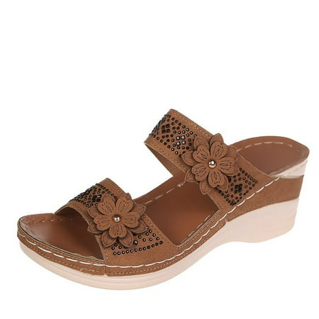

Women Sandals Classic Summer Sandals Wedge Heels Sandalias Mujer Elegant Woman Heeled Shoes Wedges Shoes for Women A4