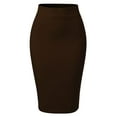 thumbnail image 3 of Made by Olivia Women's Solid Back Slit Scuba Bodycon Pencil Skirt, 3 of 5