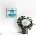 thumbnail image 3 of Acheng Teal Bathroom Wall Art Turquoise Pictures Nautical Bathroom Decor Canvas Prints 12x12 in, 3 of 5