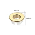 thumbnail image 2 of Unique Bargains Garniture de Lavabo Couverture de Débordement Insert en Cuivre Bouchons Ronds Ton Or, 2 Pcs, 2 of 4