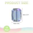 thumbnail image 2 of Uxcell 10 Pack Rectangle Crystal Glass Beads, Faceted Glass Beads Clear Loose Craft Flat Square Shape Spacer Bead for DIY Bracelet Necklace Keychain Making, Purple, 2 of 6